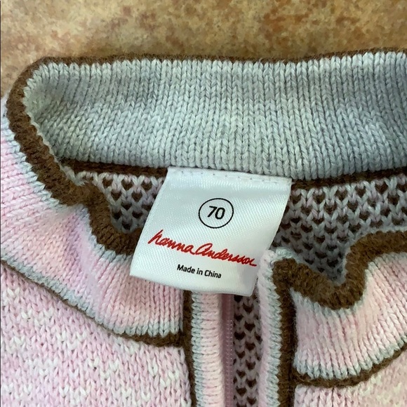 Hanna Andersson Pink Half Zip Sweater 6-12 mo - Picture 3 of 4